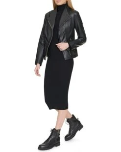 Cole Haan Moulded Collar Asymmetric Leather Jacket | Coats & Outerwear 7 Cole Haan Moulded Collar Asymmetric Leather Jacket | Coats & Outerwear -Mode Shoe Shop 61AmaJunhNL. AC SR736920