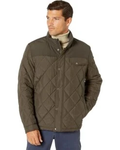 Cole Haan 28" Tonal Mix Media Diamond with Faux Sherpa Lining | Coats & Outerwear