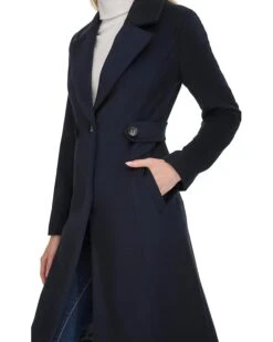 Cole Haan Notch Lapel Slick Wool Coat | Coats & Outerwear -Mode Shoe Shop 71eFZqxj PL. AC SR736920