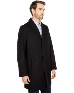 Cole Haan 37" Melton Wool Notched Collar Coat with Welt Body Pockets | Coats & Outerwear -Mode Shoe Shop 71o9DD6hdL. AC SR736920