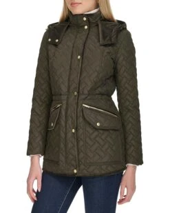 Cole Haan Stand Collar Quilted Signature Quilt Jacket | Coats & Outerwear -Mode Shoe Shop 71qlr1vCU9L. AC SR736920