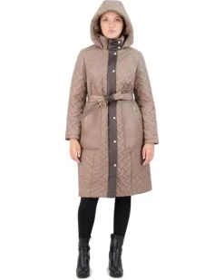 Cole Haan Hooded Long Belted Coat | Coats & Outerwear