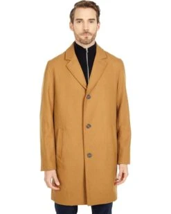 Cole Haan 37" Melton Wool Notched Collar Coat with Welt Body Pockets | Coats & Outerwear -Mode Shoe Shop 81e7E6F0pwL. AC SR736920